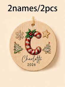 Custom Large Christmas Initial Hanging Decor, Holiday Cookie Letter Wall Hanging Decoration, Personalized Name Tree Pendant, Suitable For Holiday Home Decor, Custom 2026 Gift For Family And Friends, Customizable A-Z Christmas Decoration, Room Decor, Commemorative Gift, Family Gift - Style C - View 9