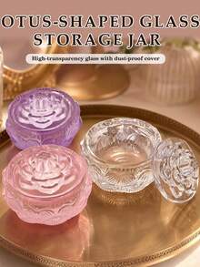 Lotus Thick Glass Nail Crystal Cup Transparent Nail Polish Remover Cup Mixing Palette Professional Nail Salon Mixing Tool - Multicolor - View 1