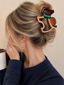 topshiny 2 buah Jepit Rambut Belakang Kepala Wanita Motif Anjing Lucu dan Manis dengan Garis Berongga Warna Kontras, Aksesori Rambut Serbaguna untuk Bepergian dan Bergaya Mewah - MultiWarna - View 5
