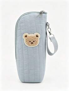 1pc Cartoon Bear Portable Baby Bottle Storage Bag, Outdoor Convenient Style, Can Be Hung On Stroller - Multicolor - View 2