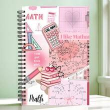 Math-Themed Spiral Notebook With Portable Design, Suitable For Classroom Notes, Learning And Creative Writing - Ideal Choice For Students And Professionals, Design Daily Planner Record Classroom Notes Office Memo Portable Writing Notebook, Suitable For Professionals, Students And Office Use - Perfect Gift Choice - 1 Pack (50 Sheets, 100 Pages) - View 9