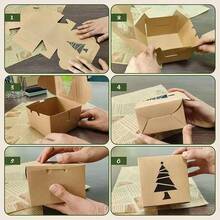 Christmas Gift Packaging Box Kraft Paper Window Box Santa Claus Christmas Tree Gift Packing Box Party Gift Box - Multicolor - View 3