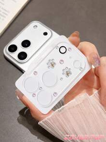 1pc Bling-Effect Paw Print Camera Lens Protector, Compatible With IPhone 18 Pro/18 Pro Max, 17 Pro/17 Pro Max, Tempered Glass Full Coverage Camera Protector, HD Clear, Anti-Scratch, Anti-Fingerprint, Case Friendly - Clear - View 12