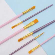 10pcs/Set Nylon Hair Watercolor Brush Set, Learning And DIY Acrylic Art Brushes, Perfect New Year Gift For Students And Artists. Suitable For Painting And Crafting, Suitable For Students And Adults - Multicolor - View 4