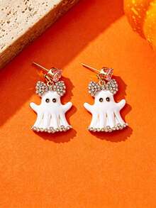 Anting Hantu Retro Lucu Gaya Eropa dan Amerika, Cocok untuk Aksesori Liburan Bertema Halloween, Cocok untuk Aksesori Liburan - hantu - View 4