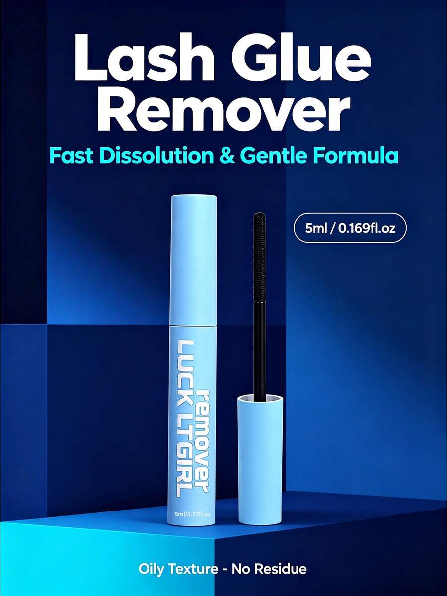 LUCK LTGIRL 5ml-Eyelash Glue Remover Lash Remover,Transparent Lash Glue Remover,Travel-Friendly Size For Quick & Easy False Lash Removal, Perfect For All Occasions. - Clear - View 1