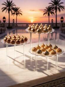 Clear Acrylic Cupcake Stand Transparent Dessert Display Rack For Wedding Party Gathering Table Decor - Clear - View 2