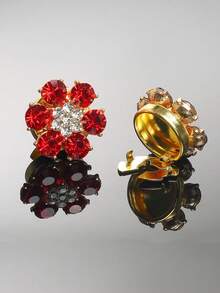 6Pcs Rhinestone Flower Button Covers For Women, Sparkling Decorative Button Clips For Shirts, Blouses & Dresses, Removable Clothing Accessories - Star - View 11