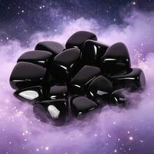 Natural Obsidian Polished Stones - Smooth Oval Shape, Suitable For Vase Filler, Aquarium Decor, Glass Tank Landscaping, Handicraft Making | Natural Mineral Specimen With Curved Base, For Home Decor Collection, Weaving Art Projects - Black - View 7