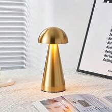 USB Rechargeable Minimalist Atmosphere Table Lamp, Mushroom Decorative Table Lamp, Rechargeable And Plug-In Dimmable Light, Minimalist Design For Restaurant, Couple Dinner, Bedroom, Bar, KTV, Outdoor Picnic, Camping, Restaurant, Bedroom, Study Lamp - Multicolor - View 13