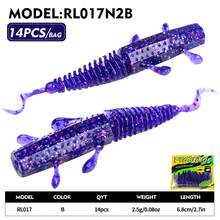 PRO BEROS Proberos 10/14pcs Soft Bait Fishing Swimbait, Worms Bionic Soft Fishing Bait, Soft Plastic Lures For Trout Walleye Bass Fishing. - Multicolor - View 14