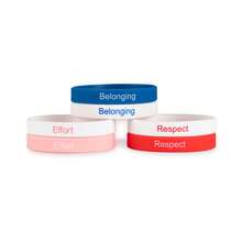 2pcs/Set Men's Silicone Fitness Sports Wristbands - G0178 Effort Pink + White - View 5