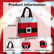 55pcs Set (5pcs Gift Bags + 50pcs Tags) Christmas Gift Bags, Handle Gift Packaging Bags, Santa Claus Design, Party Tote Gift Bags - Multicolor - View 4