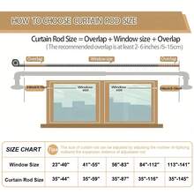 Industrial Style Curtain Rod, 35 To 145 Inches, 3/4 Inch Diameter, Black | Suitable For 33 To 142 Inch Windows, Blackout Wrap-Around, Suitable For Indoor And Outdoor - Industrial Style - View 4