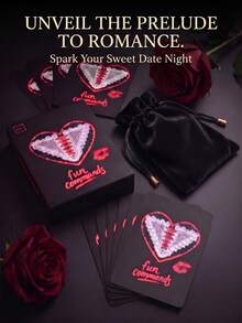 50-Piece Romantic Date Night Card Game For Couples, Spark Joy & Deep Connection, Romantic Interactive Challenges For Him And Her, Engaging Two-Player Evening Board Game, Perfect Anniversary & Birthday Present - Multicolor - View 7
