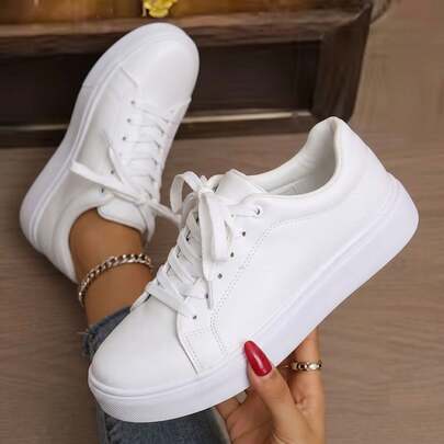 Tenis Feminino Casual Branco Confortavel Blogueira