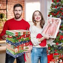 4pcs,Christmas Gift Packaging Box, Suitable For Shirts, Robes, Coats And Sweaters As Christmas Gift Boxes, For Christmas Party Gifts - Multiple Styles - View 4