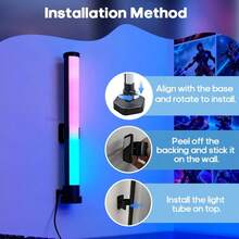 1/2pcs Stepless Dimming RGB Light Bar, USB LED Ambient Lamp With In-Line Control, Adjustable Clip & Stand For Bedside, Shelf, And TV Gaming Setup, Applicable To Game Scene Lighting, Creating A Game Room Atmosphere - USB - View 6
