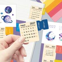 2 Sheets 2027 Calendar Stickers, Monthly Planner Stickers For Notebooks, Scrapbooks And Journals, 2027-2028 Monthly Calendar Self-Adhesive Index Divider Tabs, Notebook Index Stickers - C - View 5