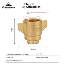 CAMPINGMOON Camping Gear Cartridge Gas Cylinder Adapter Accessory Japanese Style Liquid Gas Adapter Z55 - A - View 8