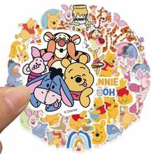 Disney 50pcs Winnie The Pooh Themed Stickers, Suitable For Journals, Planners, Phone Cases, Notebooks, Water Bottles, Waterproof PET Material, Perfect For Back To School Decoration And Halloween - Multicolor - View 1