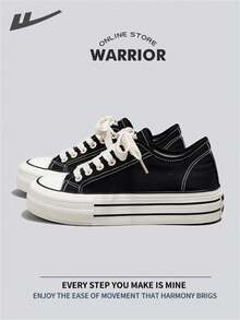 Warrior Gym Shoes For Women Spring And Autumn Comfortable Modest Style Casual Yet Sleek All-Day Wear Training Sneakers Running Shoes Canvas Shoe - Black - View 1