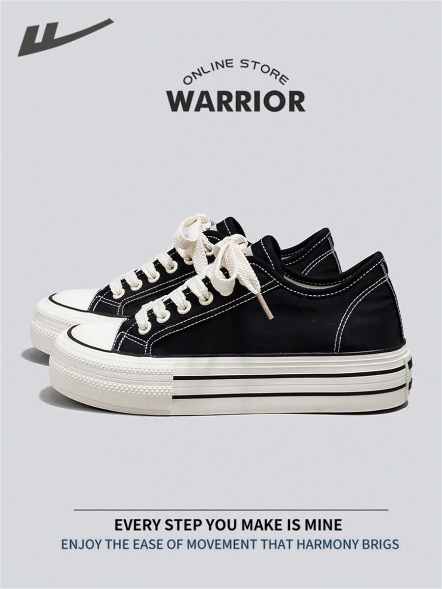 Warrior Gym Shoes For Women Spring And Autumn Comfortable Modest Style Casual Yet Sleek All-Day Wear Training Sneakers Running Shoes Canvas Shoe - Black - View 1