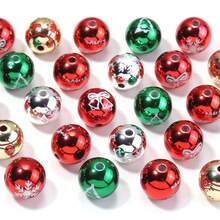 Mixed Acrylic Christmas Beads, Printed Holiday Pendants, Snowflake, Tree, Bell Patterns, Suitable For DIY Jewelry, Pens, Keychains, Bracelets, Necklaces, Holiday Decoration Crafts, Merry Christmas Holiday Supplies - Multicolor - View 4