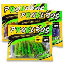 PRO BEROS Proberos 10/14pcs Soft Bait Fishing Swimbait, Worms Bionic Soft Fishing Bait, Soft Plastic Lures For Trout Walleye Bass Fishing. - Multicolor - View 6