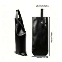 1pc Red Wine Gift Bag PU Handheld Wine Bottle Carrier Portable Fashion Wine Bottle Protection Bag - Wine Gift Bag - View 3