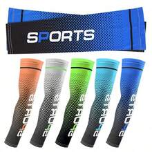 1 par armskydd i is-silke med solskydd, unisex extra långa armcovers med UV-skydd för sommaren, lätta och andningsbara, svettfria, lämpliga för bilkörning, utomhusaktiviteter och basket - Armvärmare i is-silke - Visa 5
