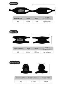 Baby Crawling Protective Gear Set, Unisex - Black - View 2