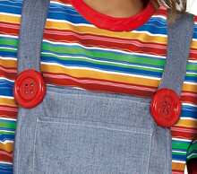 Rubies Rag Doll Costume For Kids, Complete Fun Costume With Overalls And Colorful Striped Shirt, Ideal For Halloween And Carnival - Multicolor - View 4