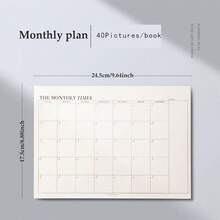 1pc Monthly Planner, Stationery And Gift Wrapping Supplies, Simple Schedule Planner, Sticky Notes, Monthly And Weekly Planner, Tear-Off Sticky Note Pad, Learning Supplies, Back To School Supplies, Notebook, School Notebook, Beautiful School Notebook Monthly Planner Sticky Note Pad Self-Fill Calendar Planner - Rectangle - View 9