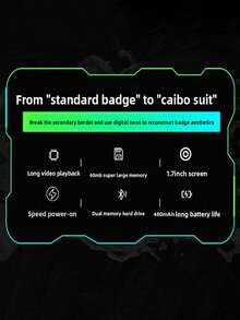 Creative Connectable Phone Charm Badge; Smart Electronic Badge With Display Screen; Allows Users To Upload Photos And Videos To Showcase On Badge; Built-In Battery; Suitable As Christmas, Birthday And Valentine's Day Gifts - View 12