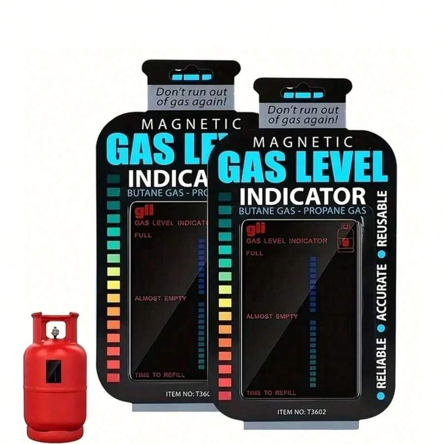 1 PC Propane Butane LPG Fuel Gas Tank Level Indicator Magnetic Gauge Bottle Temperature Measuring Stick Test Card - A - View 1
