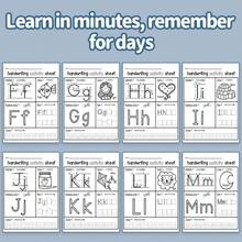 Alphabet Learning Notebooks, ABC A-Z Letter Tracing, Uppercase & Lowercase Handwriting Practice, Letter Recognition, Writing Worksheets, Trace & Learn Alphabet Activities, Classroom & Back To School Supplies - Alphabet Handwriting Activities - View 3