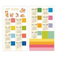 2張2027年日曆貼紙，月計畫貼紙，適用於手帳、剪貼簿和日記，2027-2028月曆黏性索引分隔標籤，筆記本索引貼紙 - B - 查看 7