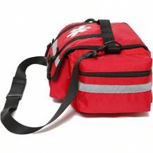 Empty Trauma Medical Bag, Emergency First Aid Kit Storage Bag, Shoulder Bag 13"X9"X7" - A - View 7