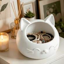 3pcs Mini Cat Shaped Jewelry Storage Box, Suitable For Storing Rings, Bracelets, Earrings And Other Delicate Small Items, Christmas, Halloween, Easter, Entryway Key Storage, Easy To Access - View 3