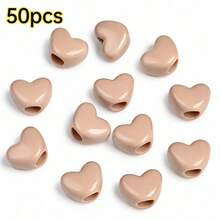 11x16mm Acrylic Heart Beads Solid Color Love Shape Spacer Loose Beads For Jewelry Making DIY Bracelet Necklace Earring Keychain Phone Chain - Large Heart With Holes - View 14