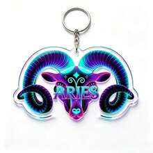 Exquisite 12 Zodiac Acrylic Keychains, Multiple Zodiac Styles Available! High-Transparency Acrylic Material, Vibrant And Delicate Pattern Colors, Smoothly Polished Edges. Paired With Sturdy Metal Key Ring, Resistant To Fading And Breaking. Can Be Hung On Keys, Backpacks, Perfect As Daily Accessories, Also Suitable As Christmas Zodiac Theme Gifts For Friends And Family - one-size - View 24