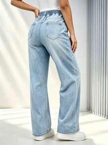 Women Jeans - Light Blue - View 2