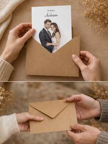 Personalized Couple Art Portrait Greeting Card, Custom Name And Message Keepsake Card, Custom Portrait Memory Card For Special Celebrations, Personalized Sentiment For Life's Important Moments, Unique Custom Present For Meaningful Moments - Multi-color - View 7