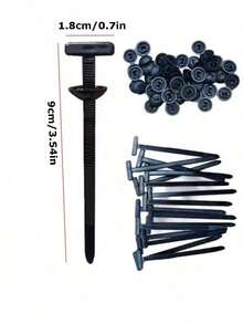 20pcs Cable Ties + 6pcs Wiper Blade Protection Clips, Wiper Blade Protection Bracket, Wiper Blade Arm Protective Sleeve And Wiper Arm Nut Cover, Universal Windshield Wiper Arm Hole Protective Cover For Cars, Trucks And SUVs, Wiper Arm Nut Cover, Car Wiper Arm Hole Protective Pad - Windshield Protector With Blade Debris Removal Design, Suitable For Various Car Models, Car Protector, Universal Cable Ties And Button Zipper Straps - Cable Tie + Dust Cover - View 6