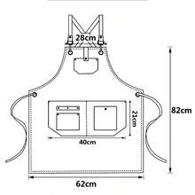Solid Color Customizable Text Name Shop Name LOGO Work Apron, Practical Cargo Style Style Convenient Rectangular Apron With Multiple Tool Pockets, Adjustable Buckle Cross Shoulder Straps, Durable Tool Apron Suitable For Coffee Shop, Barbershop, Restaurant, Bar, Bakery, Home Kitchen, Gardening, Handicraft DIY - Multicolor - View 3