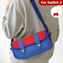 Switch 2 Game Theme Crossbody Bag, Large Capacity Handheld Travel Storage Bag, With 8 Game Card Slots, Compatible With Switch 2 Accessories - View 1