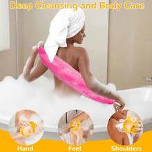 Authentic African Exfoliating Mesh Sponge, Suitable For Body And Back Scrubbing, Light Beige Nylon Fiber Bathing System, Stretchable Shower Sponge, Suitable For All Skin Types, Suitable For Daily Use - Multicolor - View 6