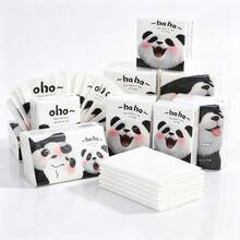 1/2/4/6/9/18 Packs Of Panda Baby Cartoon Pattern Tissues, Portable Small Packs Of Tissues, Student Special Handkerchief Tissues, For Work, Business Trips Travel, And Outdoor.[Random Style] - Multicolor - View 9