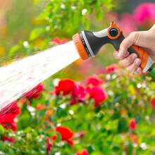 Multifunctional Hand‑Held Garden Water Spray Nozzle, 10 Adjustable Water Flow Patterns 16mm Quick‑Connect Sprayer, Ergonomic Grip For Lawn Irrigation Plant Watering Car Washing Patio Cleaning, HOSE & ADAPTER NOT INCLUDED - 1pc Nozzle - View 7